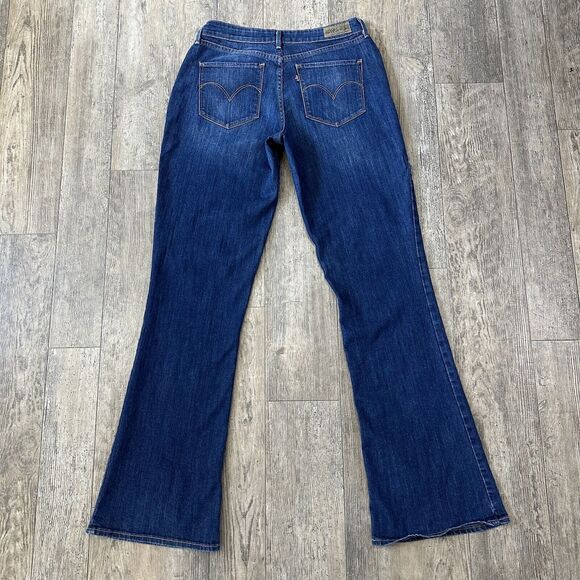 Levi's BOLD CURVE BOOT CUT Sz 10/30 Long Blue Mid Rise Jeans Denim Pants 28X33.5 - Picture 2 of 13